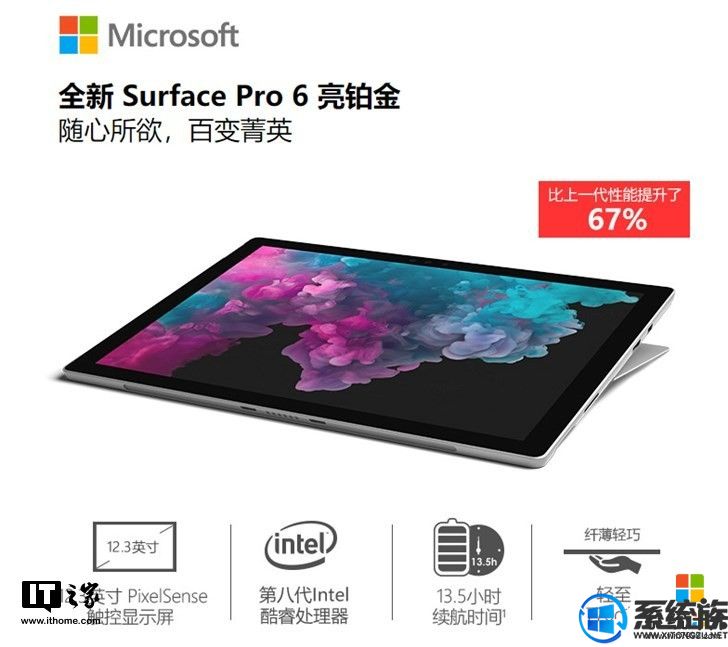 6966元：微软Surface Pro 6（i5+128GB）京东秒杀价(2)