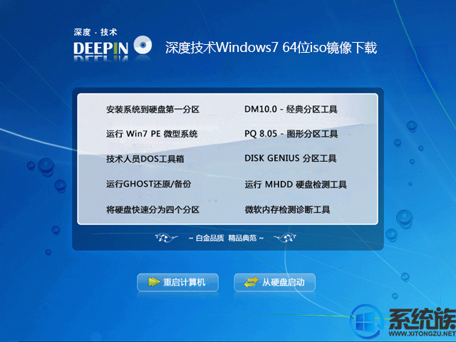 深度技术Windows7 64位iso镜像下载v1901