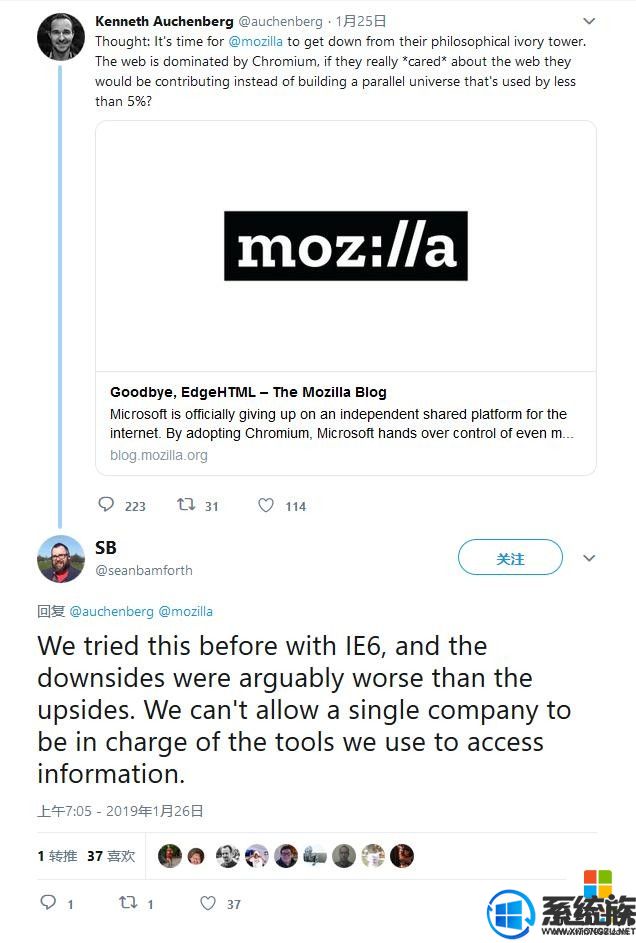 「图」Mozilla应该放弃Gecko？微软项目经理建议其拥抱Chromium(3)